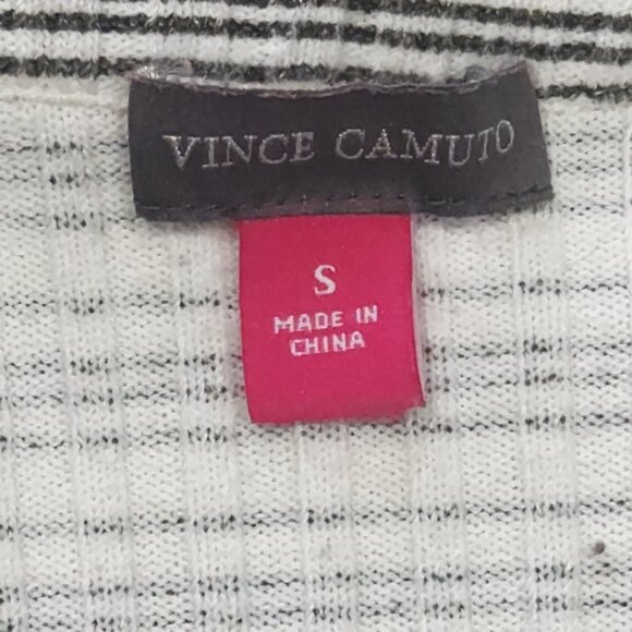 Vince Camuto black and white striped sleeveless tank top - Picture 9 of 12